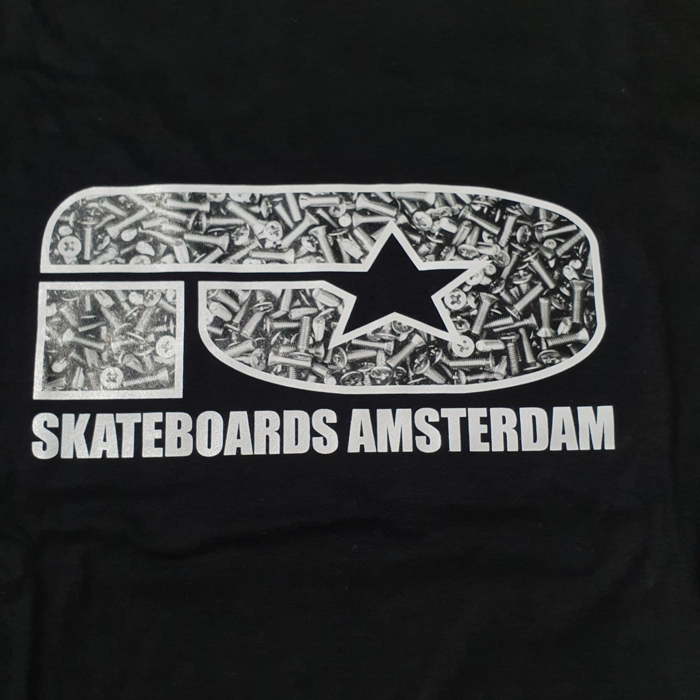 IO SKATEBOARDS AMSTERDAM T-SHIRT HARDWARE LOGO BLACK