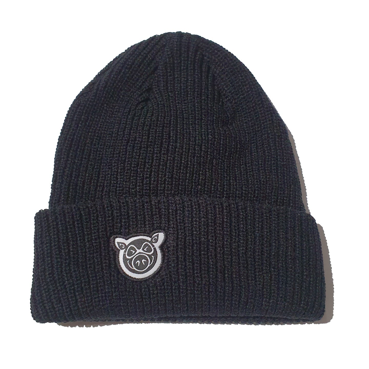 PIG HEAD DOCK BEANIE HEATHER BLACK