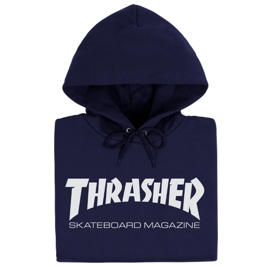 THRASHER SKATE MAG HOODED SWEATER NAVY