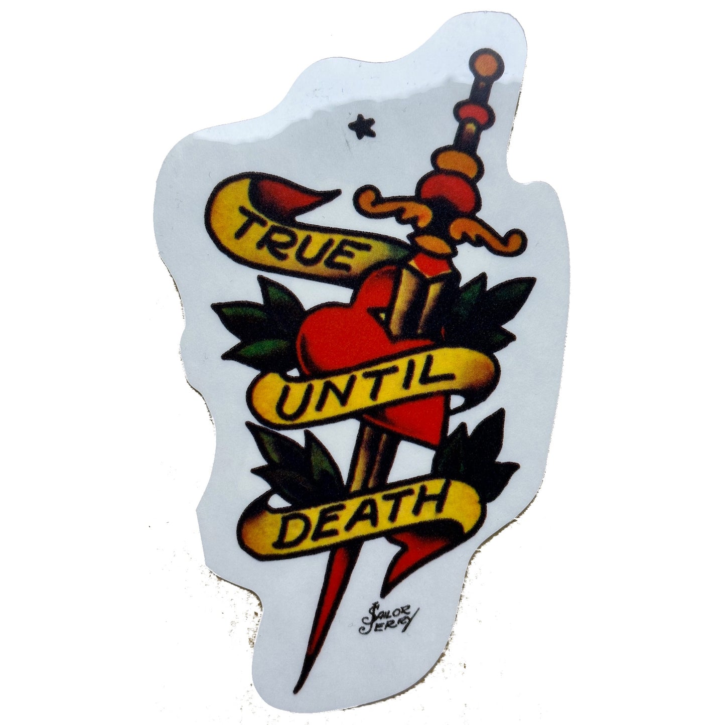 SAILOR JERRY STICKER TRUE UNTIL DEATH