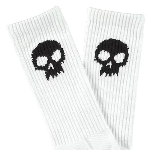 ZERO SKULL CREW SOCK WHITE