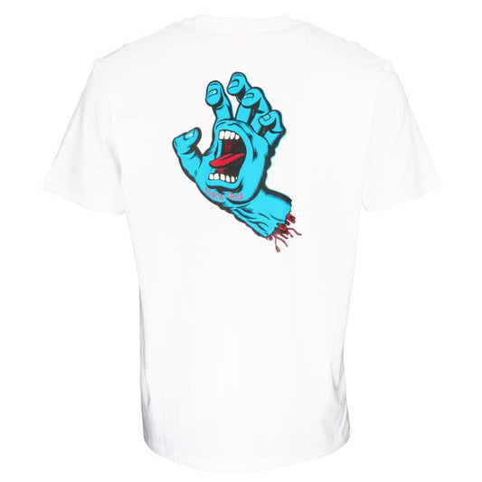 SANTA CRUZ SCREAMING HAND CHEST T-SHIRT WHITE