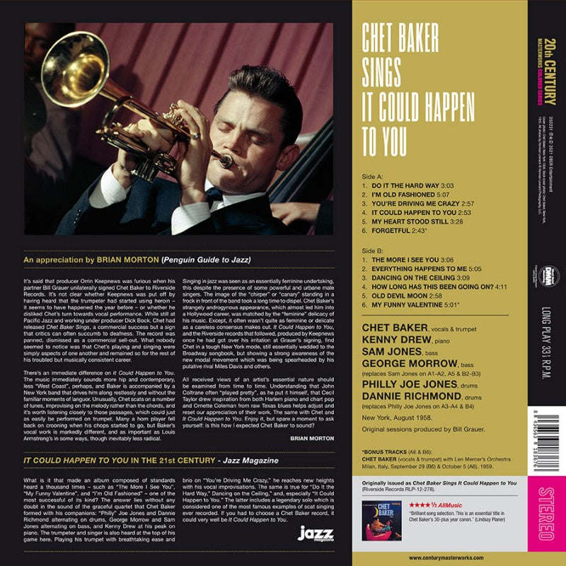 Chet Baker-Sings It Could Happen To You -Colored Vinyl-