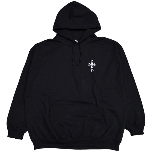DOGTOWN CROSS LOGO HOODED SWEATER BLACK