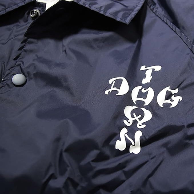DOGTOWN CROSS LOGO WINDBREAKER JACKET NAVY