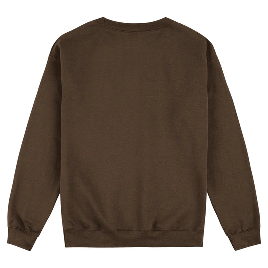 IO SKATEBOARDS AMSTERDAM HEAVY BLEND CREWNECK SWEATER BAND LOGO DARK BROWN