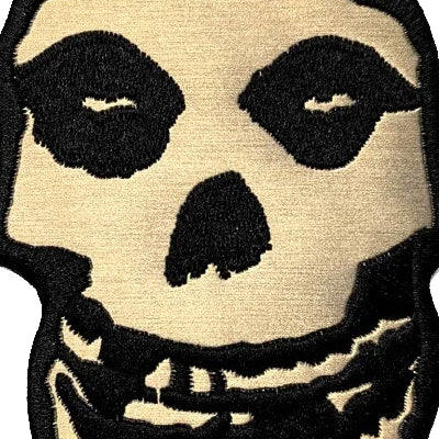 MISFITS GOLD SKULL PRINTED PATCH