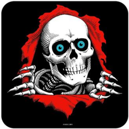 POWELL PERALTA RIPPER BLACK RAMP STICKER 12 INCH