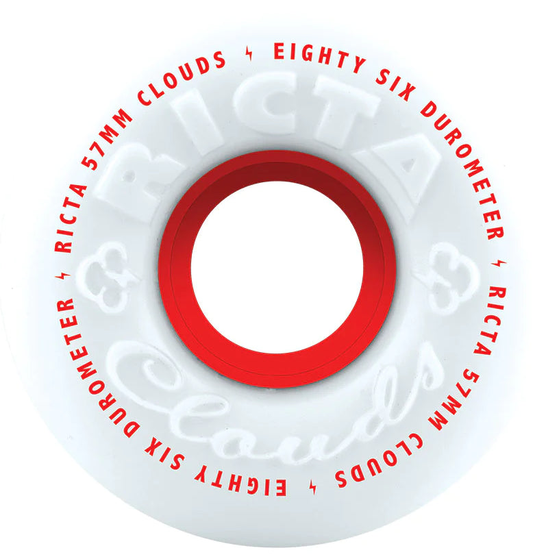 RICTA CLOUDS WHITE/RED 86A 57MM