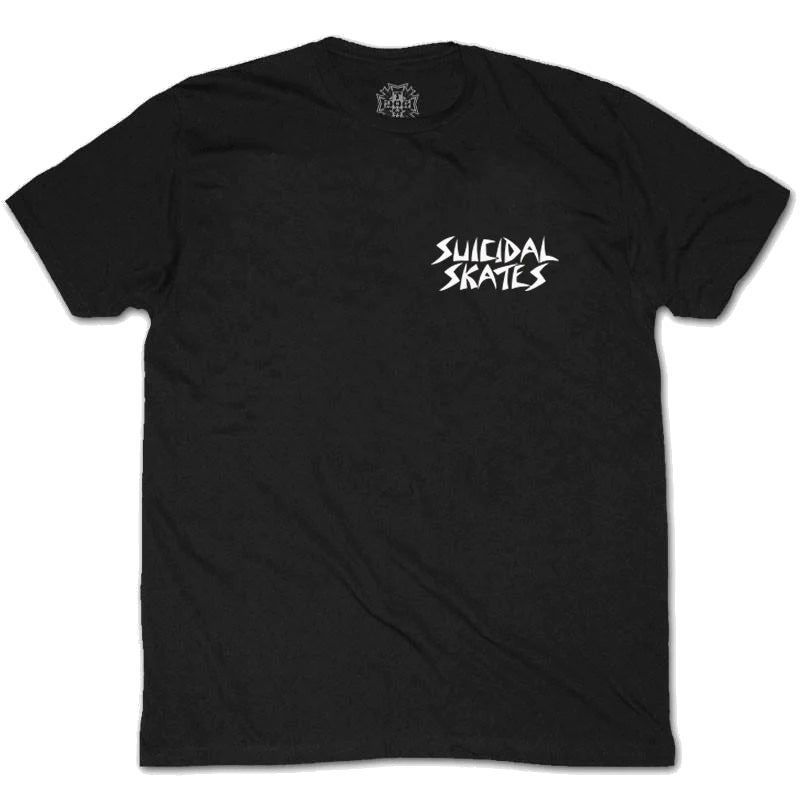 SUICIDAL SKATES PUNK SKULL T-SHIRT BLACK