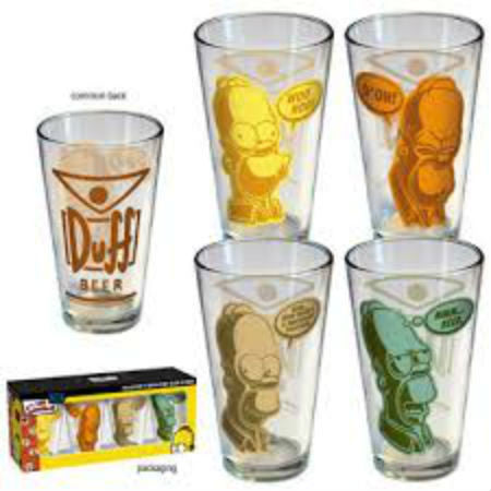 SIMPSONS HOMER PINT GLASSES SET OF FOUR - Skateboards Amsterdam