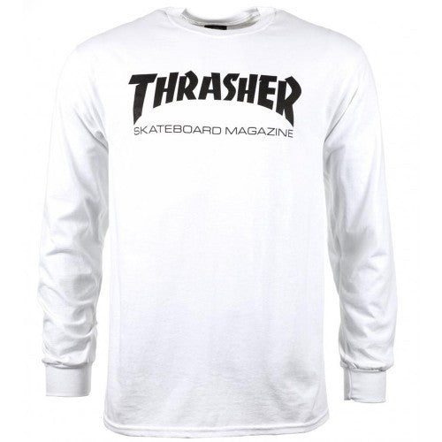 THRASHER SKATE MAG LONG SLEEVE WHITE