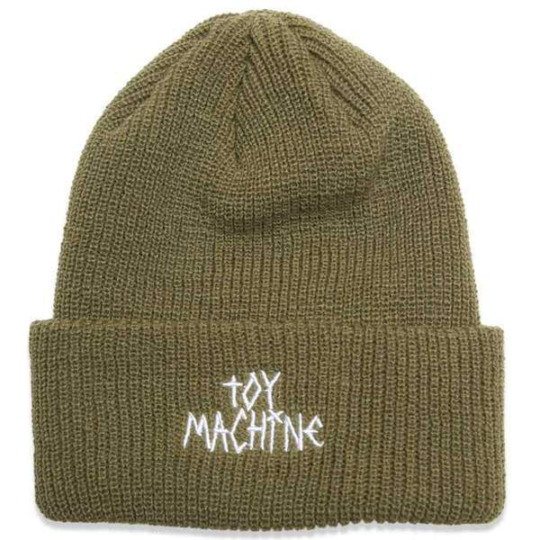 TOY MACHINE TAPE LOGO BEANIE MILITARY