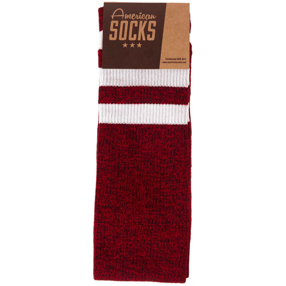 AMERICAN SOCKS KNEE HIGH RED NOISE RED/WHITE-WHITE