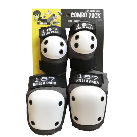 187 COMBO PACK: ADULT KNEE AND ELBOW PROTECTION GREY