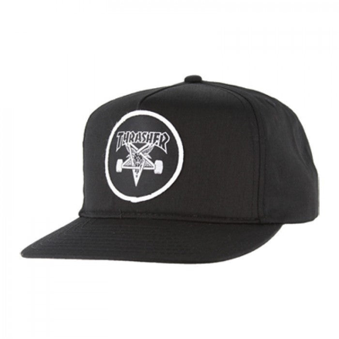 THRASHER SKATE GOAT 5 PANEL BLACK SNAP BACK - Skateboards Amsterdam