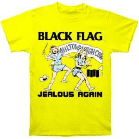 BLACK FLAG JEALOUS AGAIN T-SHIRT YELLOW - Skateboards Amsterdam - 1