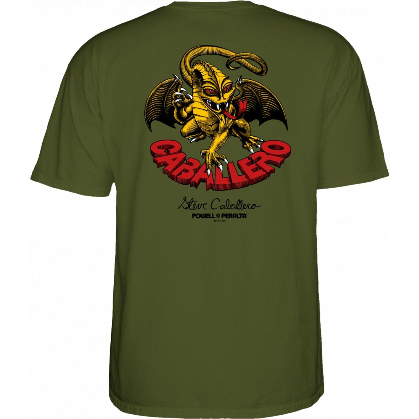 POWELL PERALTA CAB DRAGON II T-SHIRT GREEN