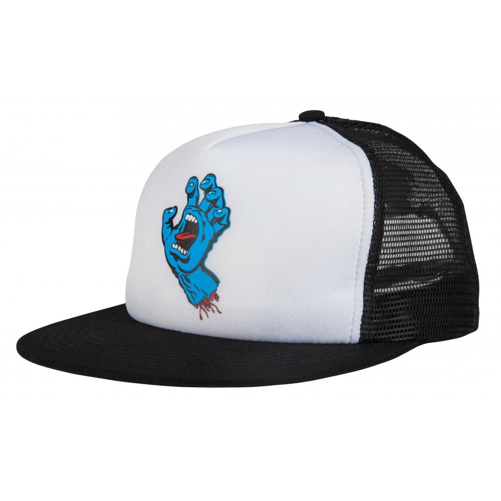 SANTA CRUZ SCREAMING HAND MESH CAP BLACK/WHITE