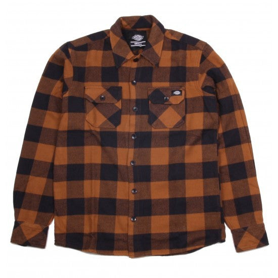 DICKIES SACRAMENTO SHIRT BROWN DUCK - Skateboards Amsterdam