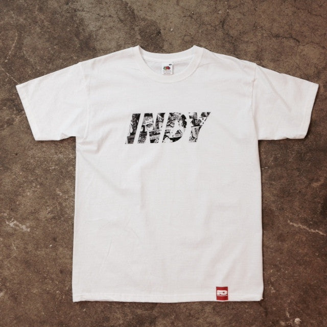 SKATEBOARDS AMSTERDAM T-SHIRT INDY LOGO FLYER ON WHITE - Skateboards Amsterdam