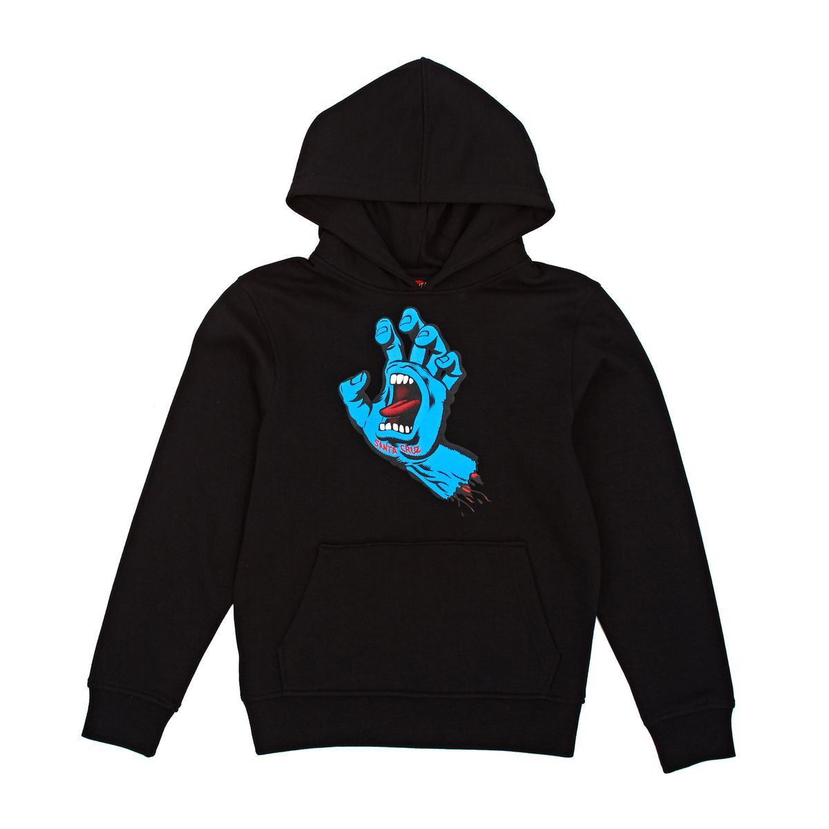 SANTA CRUZ SCREAMING HAND YOUTH HOODED SWEATER BLACK