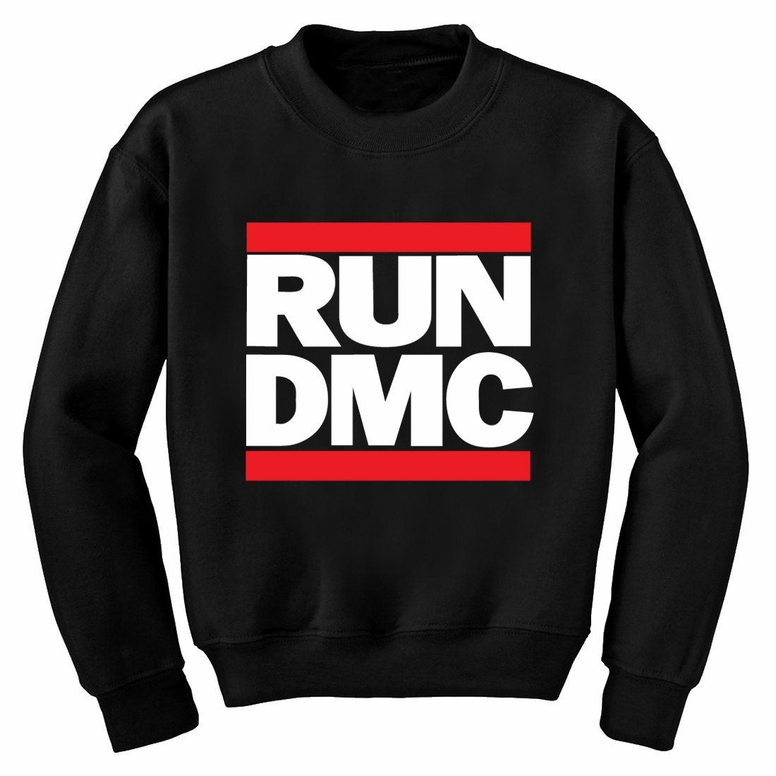 RUN DMC LOGO CREWNECK BLACK - Skateboards Amsterdam