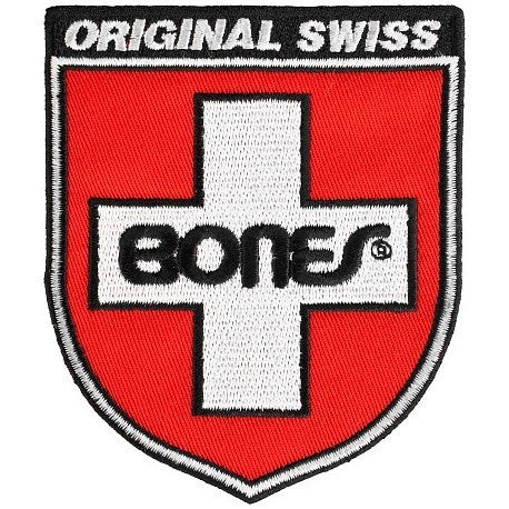 BONES SWISS SHIELD PATCH - Skateboards Amsterdam