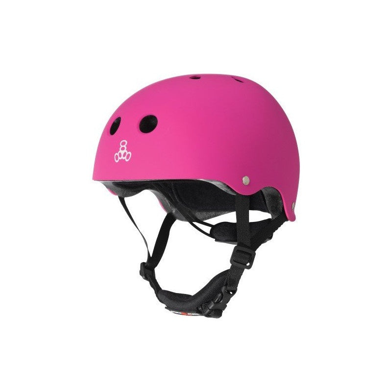 TRIPLE EIGHT LIL 8 DUAL CERTIFIED HELMET W/EPS LINER NEON PINK