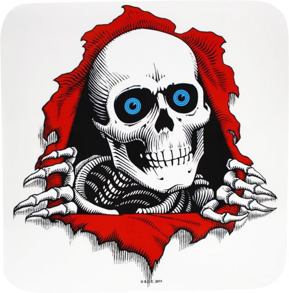 POWELL PERALTA RIPPER CLEAR RAMP STICKER 12 INCH