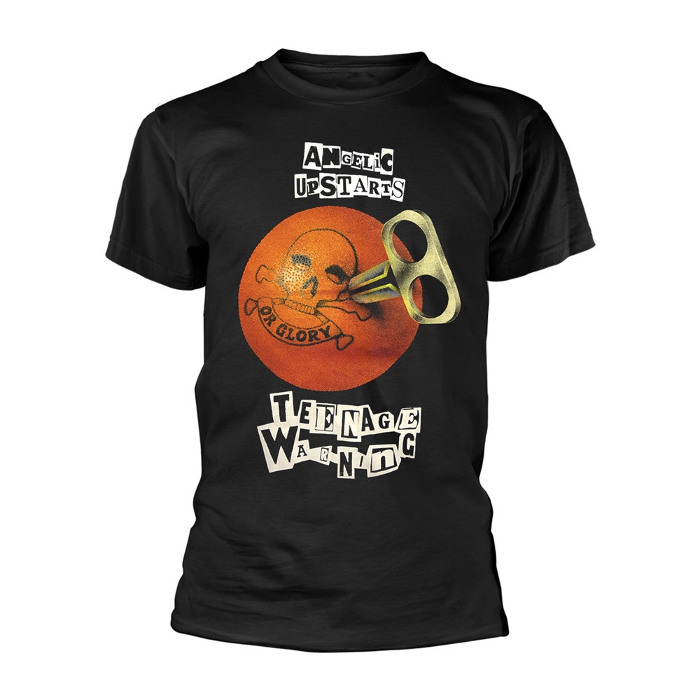 ANGELIC UPSTARTS TEENAGE WARNING T-SHIRT BLACK