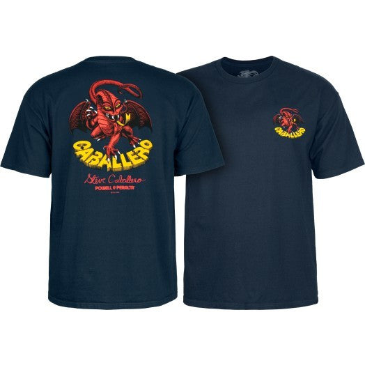 POWELL PERALTA STEVE CABALLERO CLASSIC DRAGON T-SHIRT NAVY