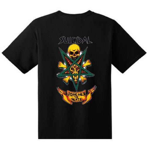 SUICIDAL TENDENDENCIES POSSESSED TO SKATE T-SHIRT BLACK - Skateboards Amsterdam