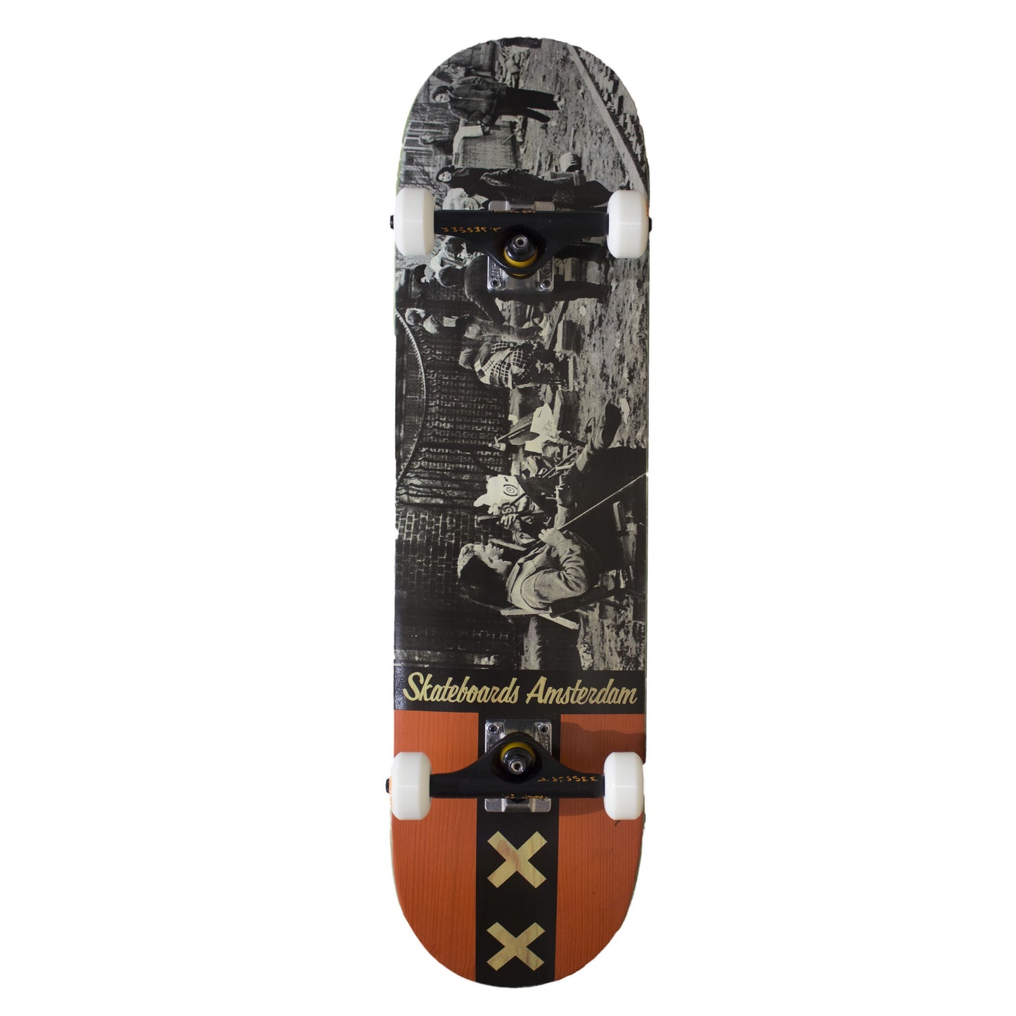 IO SKATEBOARDS AMSTERDAM JUST ANOTHER DAY 8.25 COMPLETE W/INDEPENDENT TRUCKS