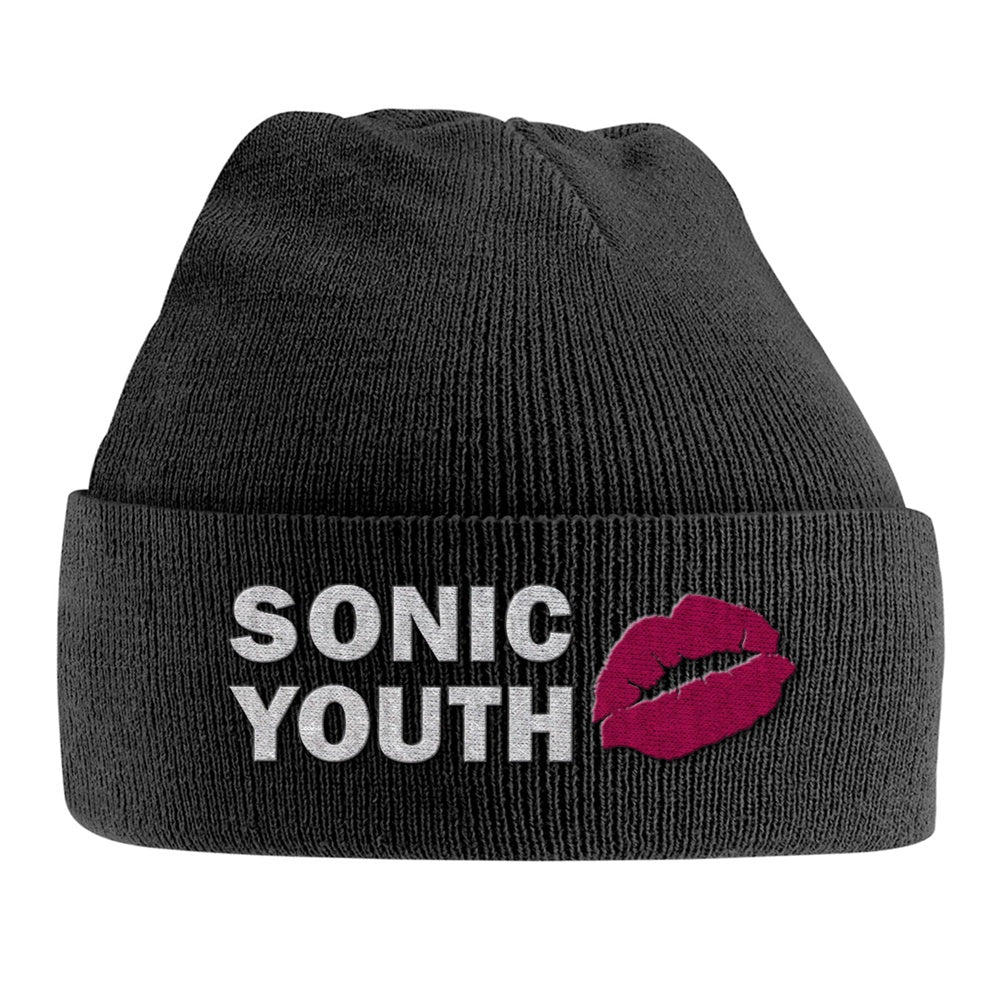 SONIC YOUTH GOO LOGO EMBROIDERED BEANIE BLACK