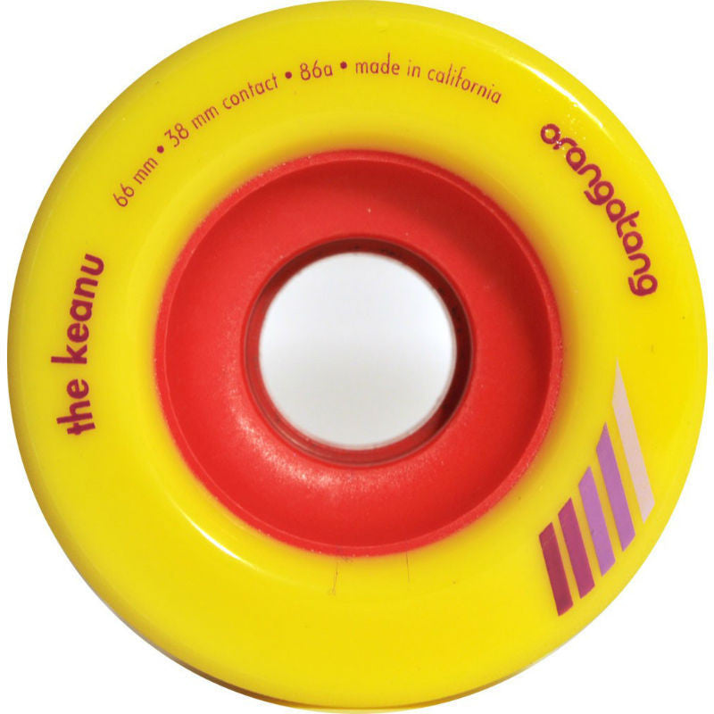 ORANGATANG KEANU 66MM 86A YELLOW - Skateboards Amsterdam - 1