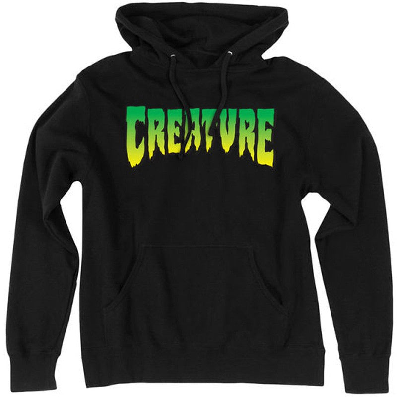 CREATURE LOGO HEAVYWEIGHT HOODED SWEATER BLACK