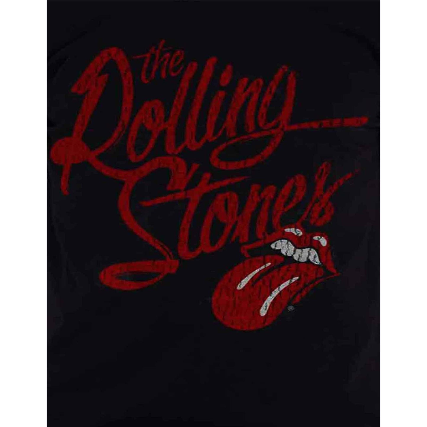 ROLLING STONES SCRIPT LOGO T-SHIRT BLACK