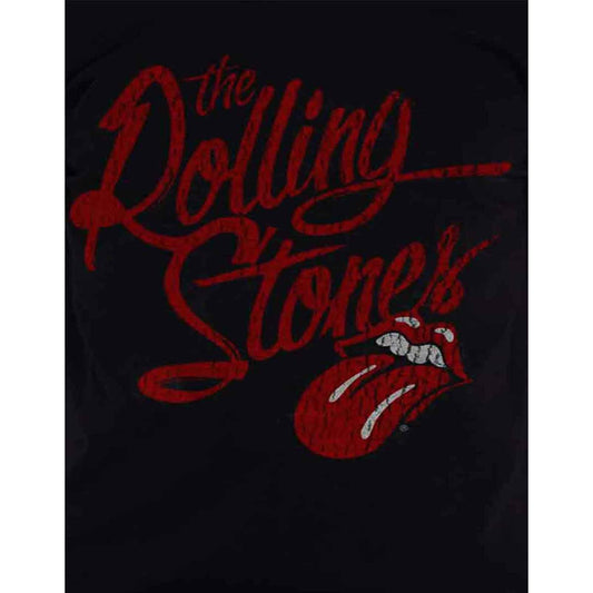 ROLLING STONES SCRIPT LOGO T-SHIRT BLACK