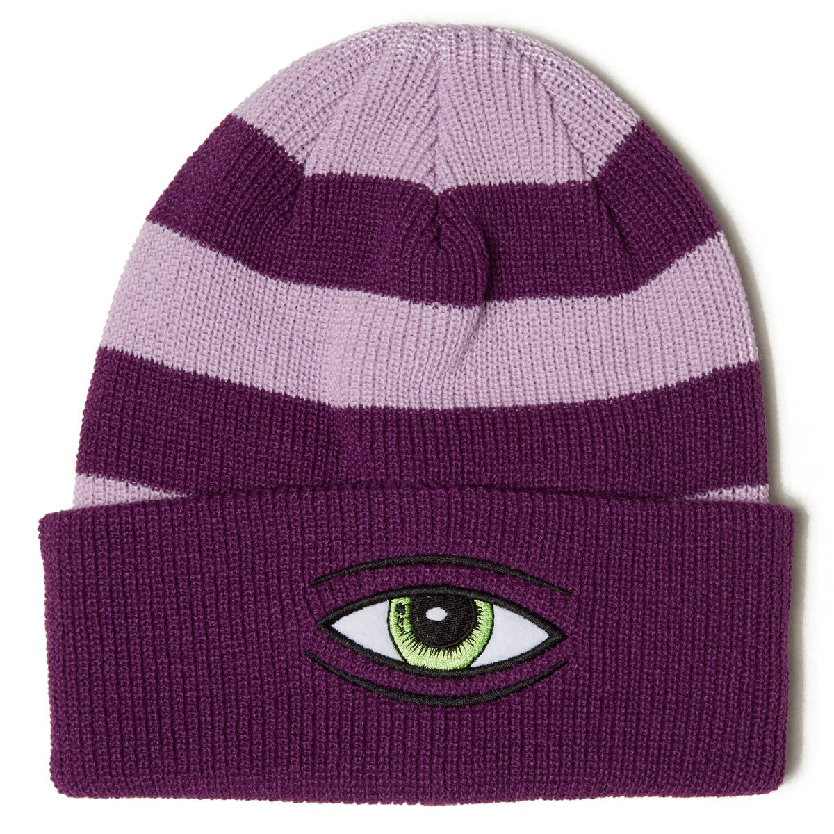 TOY MACHINE SECT EYE STRIPE DOCK BEANIE PURPLE
