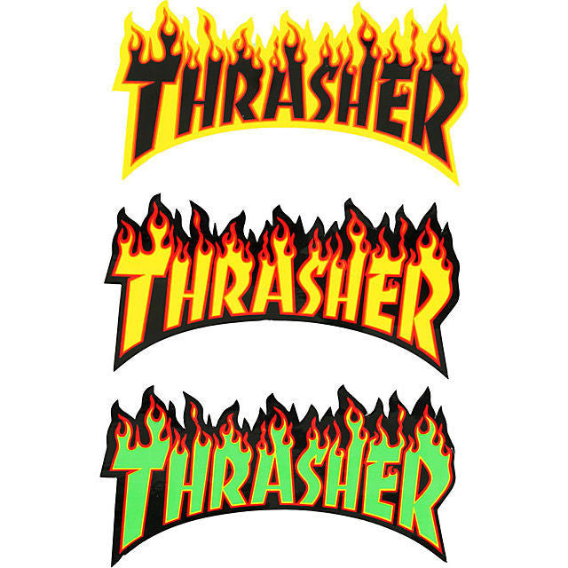 THRASHER FLAME STICKER MEDIUM - Skateboards Amsterdam