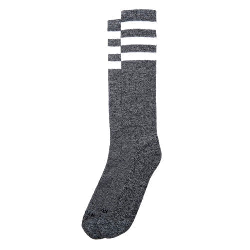 AMERICAN SOCKS KNEE HIGH WHITE NOISE GREY/WHITE-WHITE