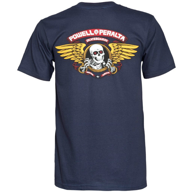 POWELL WINGED RIPPER T-SHIRT NAVY - Skateboards Amsterdam - 2