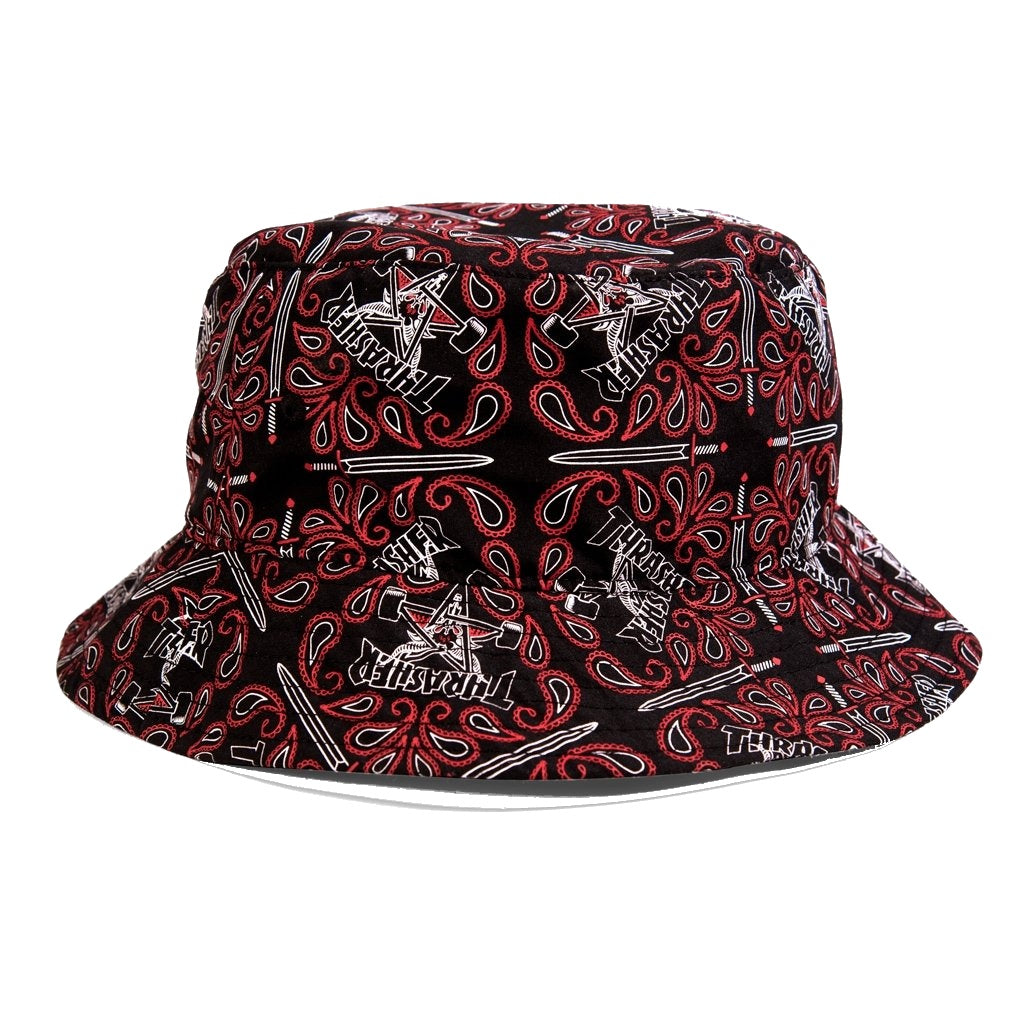 THRASHER BANDANA BUCKET HAT BLACK