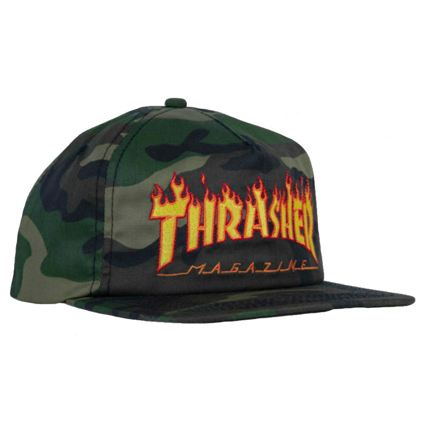THRASHER FLAME SNAPBACK CAMO