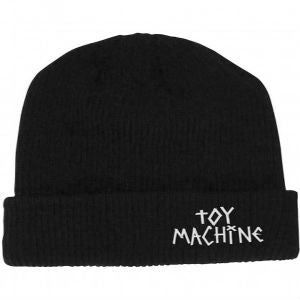 TOY MACHINE TAPE LOGO BEANIE BLACK