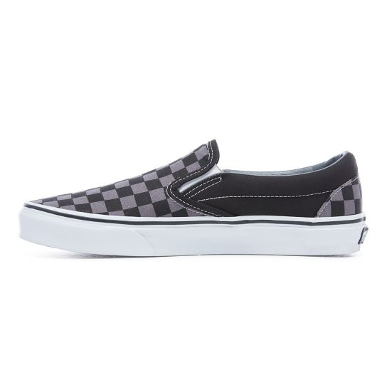 Black checkered slip on vans cheap