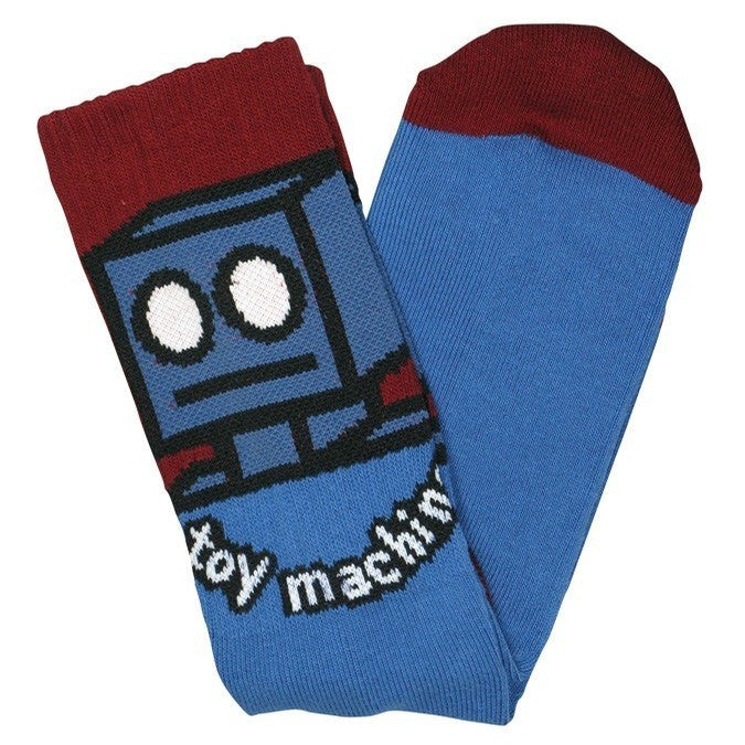 TOY MACHINE ROBOT SOCK BLUE - Skateboards Amsterdam