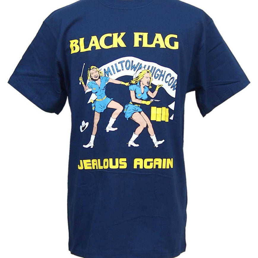 BLACK FLAG JEALOUS AGAIN T-SHIRT NAVY - Skateboards Amsterdam