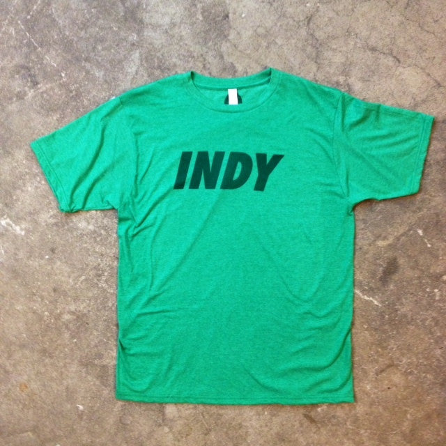 SKATEBOARDS AMSTERDAM T-SHIRT INDY LOGO GREEN ON HEATHER GREEN - Skateboards Amsterdam